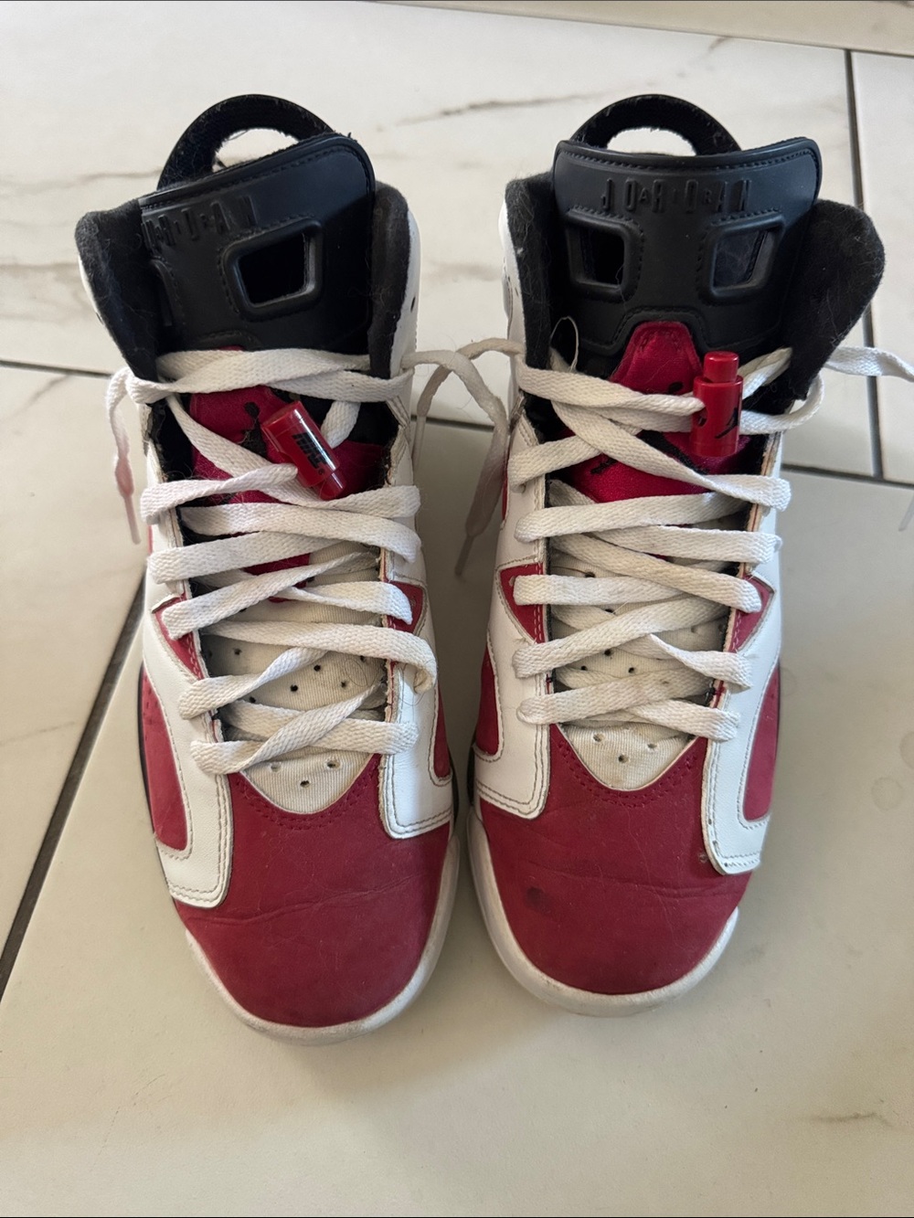 Jordan Kids Red, White and Black High-Top Basketball Sneakers